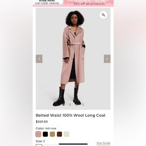 Gentle Herd wool coat size medium